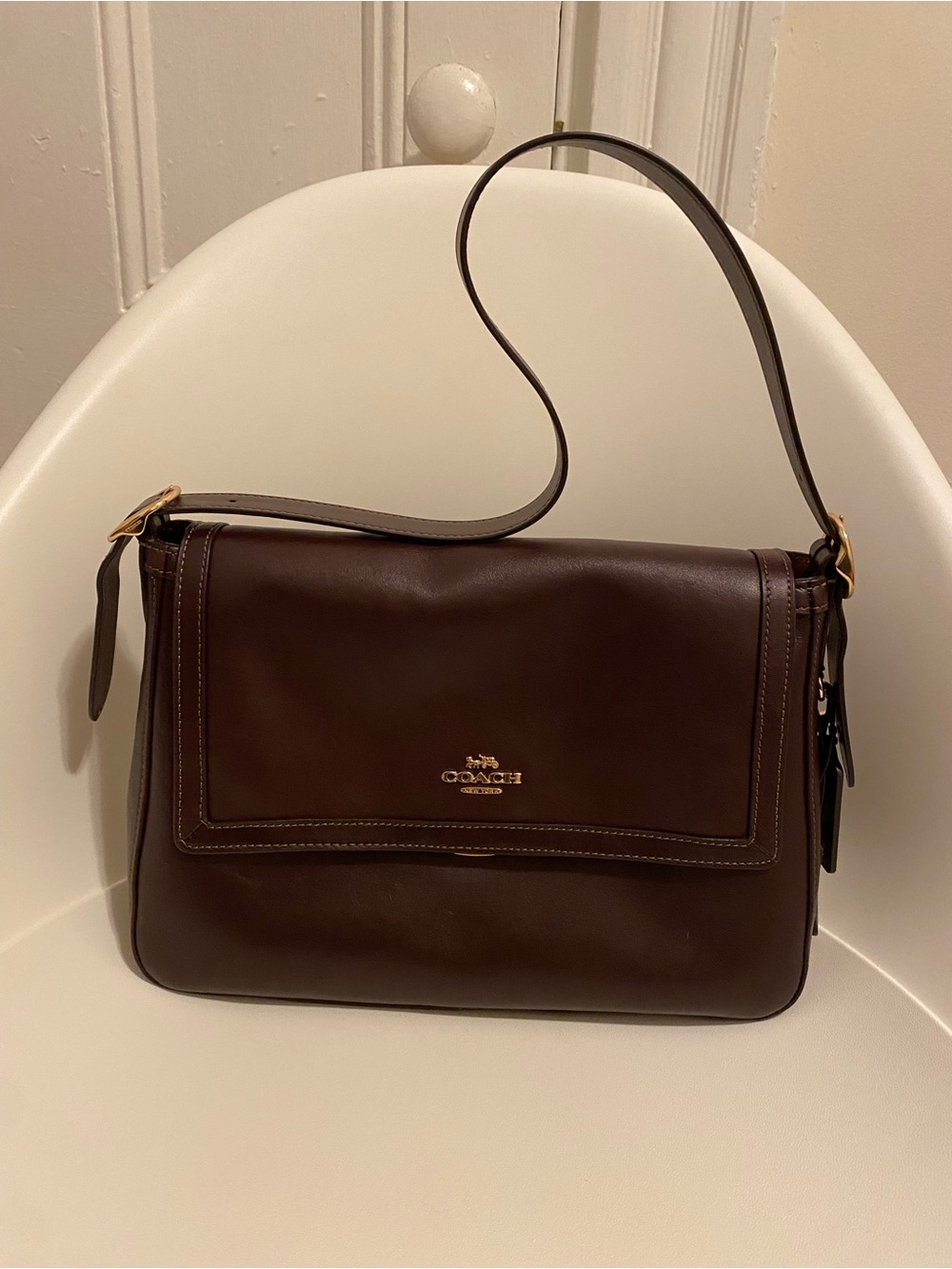 Coach Large Etta Flap Bag (espresso)